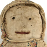 Early 20th Century Folk Art Topsy Turvy Doll with Two Great Faces!