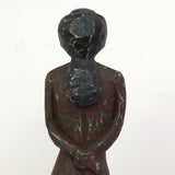 Carved and Painted Antique Wooden Native American Standing Woman