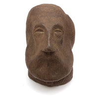Sculpted Stoneware Pottery Bust  of Literary Looking Gentleman