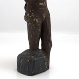 Carved and Painted Antique Wooden Native American Standing Woman