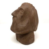 Sculpted Stoneware Pottery Bust  of Literary Looking Gentleman