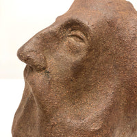 Sculpted Stoneware Pottery Bust  of Literary Looking Gentleman