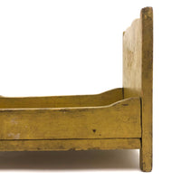 Wonderful Old Doll Bed in Original Yellow Paint