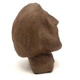 Sculpted Stoneware Pottery Bust  of Literary Looking Gentleman