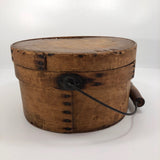 Antique Bentwood Lidded Pantry Box with Bail Handle