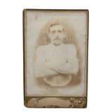 C. 1880s British Cabinet Card of Handsome Young Strongman