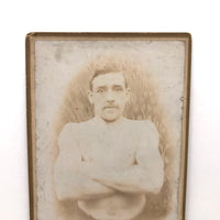 C. 1880s British Cabinet Card of Handsome Young Strongman