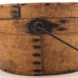Antique Bentwood Lidded Pantry Box with Bail Handle