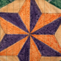 Antique Hex Type Crayon Star by Pennsylvania Folk Artist Wayne B. Blouch (#5)