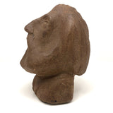 Sculpted Stoneware Pottery Bust  of Literary Looking Gentleman