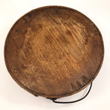 Antique Bentwood Lidded Pantry Box with Bail Handle