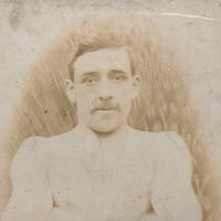 C. 1880s British Cabinet Card of Handsome Young Strongman