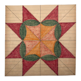 Antique Hex Type Crayon Star by Pennsylvania Folk Artist Wayne B. Blouch (#6)
