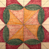 Antique Hex Type Crayon Star by Pennsylvania Folk Artist Wayne B. Blouch (#6)