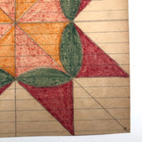Antique Hex Type Crayon Star by Pennsylvania Folk Artist Wayne B. Blouch (#6)