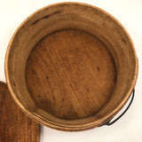 Antique Bentwood Lidded Pantry Box with Bail Handle