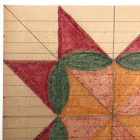 Antique Hex Type Crayon Star by Pennsylvania Folk Artist Wayne B. Blouch (#6)