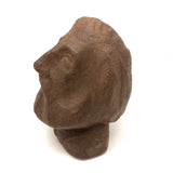 Sculpted Stoneware Pottery Bust  of Literary Looking Gentleman