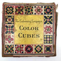 U.S. Embossing Co Color Cubes, 36 Block Set. c. 1930s