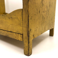 Wonderful Old Doll Bed in Original Yellow Paint