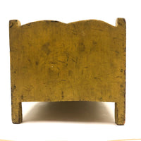 Wonderful Old Doll Bed in Original Yellow Paint