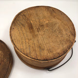 Antique Bentwood Lidded Pantry Box with Bail Handle