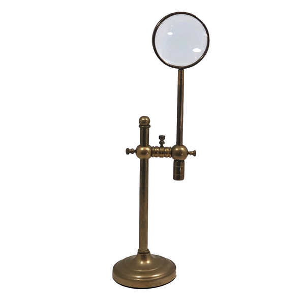 Brass Vintage Adjustable Standing Magnifying Glass