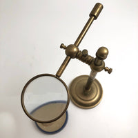 Brass Vintage Adjustable Standing Magnifying Glass