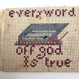 Double Sided Punch Paper Embroidery Bookmark: Everyword Off God Is True
