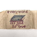 Double Sided Punch Paper Embroidery Bookmark: Everyword Off God Is True