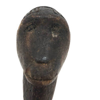 Antique Folk Art Monkey Head Carving, Stopper or Cane Top?