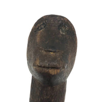 Antique Folk Art Monkey Head Carving, Stopper or Cane Top?