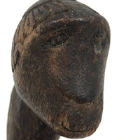 Antique Folk Art Monkey Head Carving, Stopper or Cane Top?