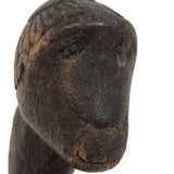 Antique Folk Art Monkey Head Carving, Stopper or Cane Top?