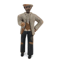 Carved and Painted and Battered Swashbuckler-looking Figure