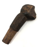 Antique Folk Art Monkey Head Carving, Stopper or Cane Top?