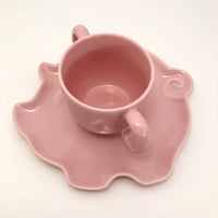 Tiffany & Co. Tiffany Tots Pink Pig Shaped Porcelain Plate and Cup