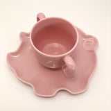 Tiffany & Co. Tiffany Tots Pink Pig Shaped Porcelain Plate and Cup