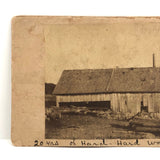 20 years Hard Hard Work, Antique Barn Photo Mounted on Card