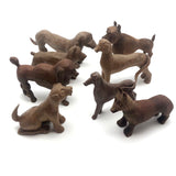Marvelous Pack of Hand-carved Dogs - A Spectrum of Species! Sold Individually