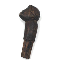 Antique Folk Art Monkey Head Carving, Stopper or Cane Top?