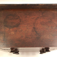 Three Drawer Antique Hardwood Miniature Tabletop Chest
