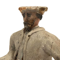 Carved and Painted and Battered Swashbuckler-looking Figure
