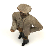 Carved and Painted and Battered Swashbuckler-looking Figure