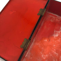 Japanese Lacquered Papier Mache Box with Three Scholars