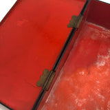 Japanese Lacquered Papier Mache Box with Three Scholars