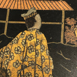 Japanese Lacquered Papier Mache Box with Three Scholars