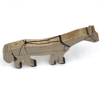 Old Hand-painted White Horse Wooden Cutout