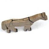 Old Hand-painted White Horse Wooden Cutout