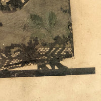 Victorian Silhouette of Woman in Black with Lace and Fan (or Dagger!), Framed